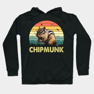 Urban Wildlife Whispers Chipmunk Elegance, Stylish Tee for Admirers Hoodie